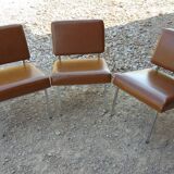 Leather armchair set