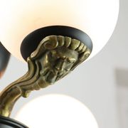 Lustre Art Déco en laiton et opaline, 1930
