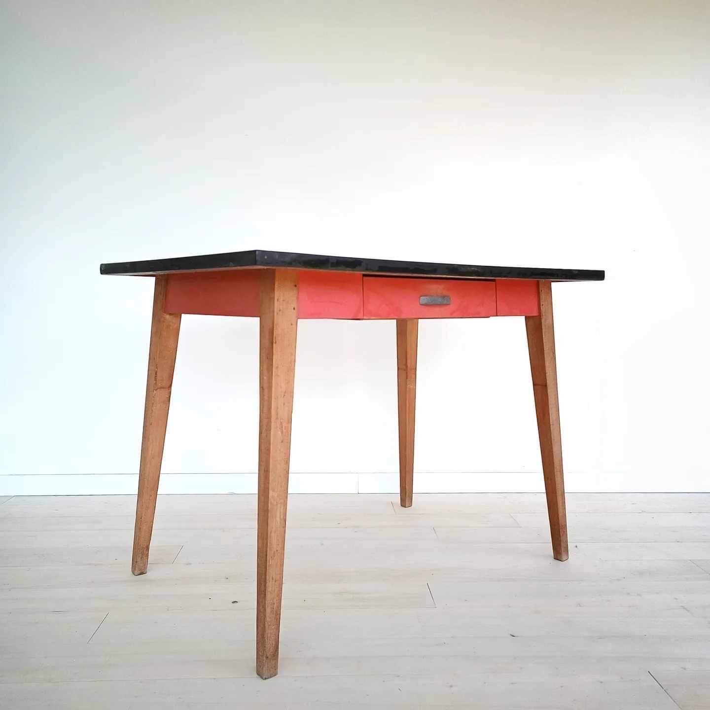 Wood and formica table