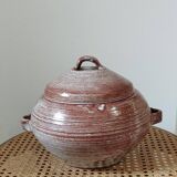 Biot glazed stoneware soup tureen - vintage shaped piece