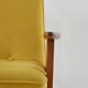 Fauteuil 366 signé J.Chierowski jaune et oiseaux