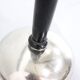 Lampe de table industrielle en chrome et bois des années 1950 avec interrupteur en céramique, Tchécoslovaquie