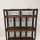 Rattan wall shelf