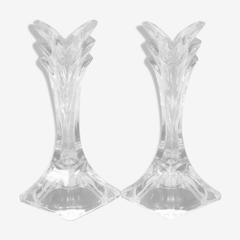 Glass candle holder