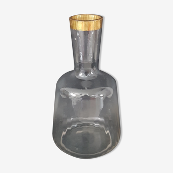 Carafe à liqueur verre blanc vintage