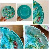 Set of 12 antique slip plates