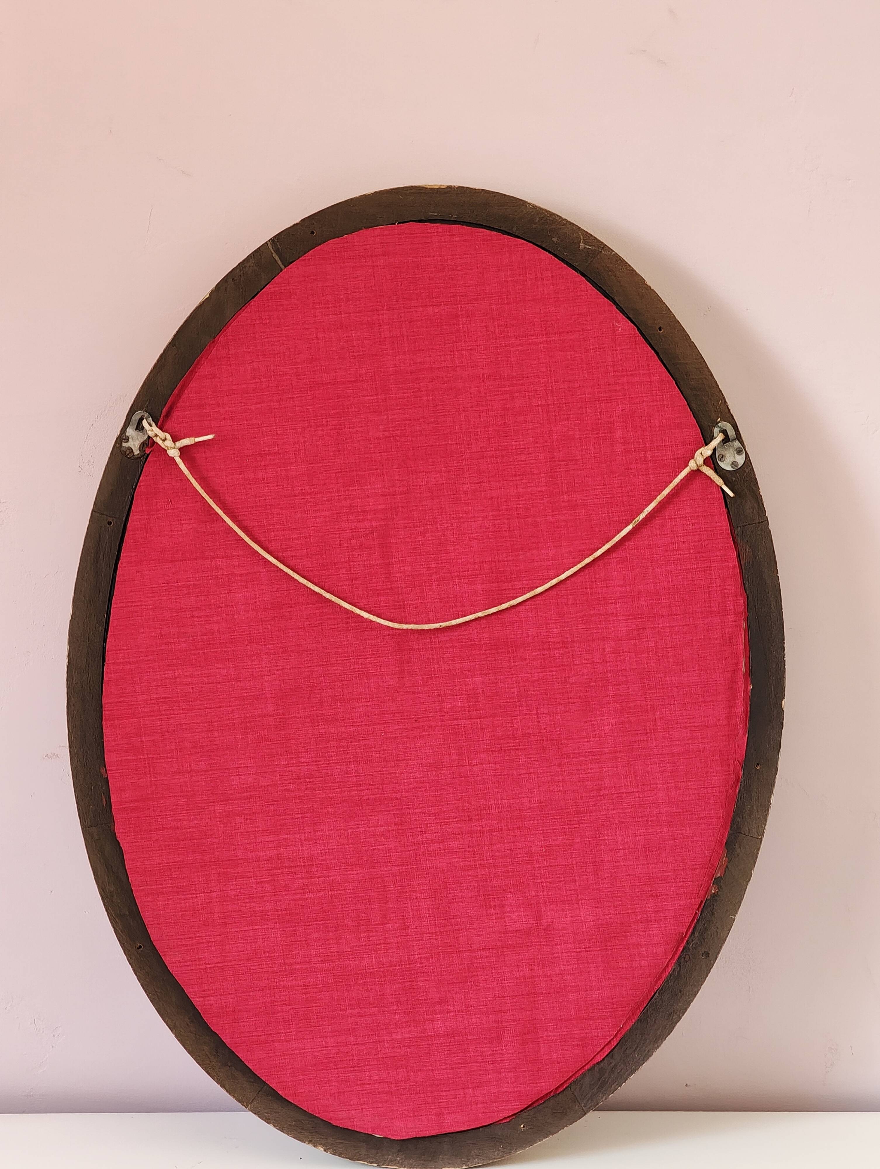 Antique oval mirror 75 X 56 cm