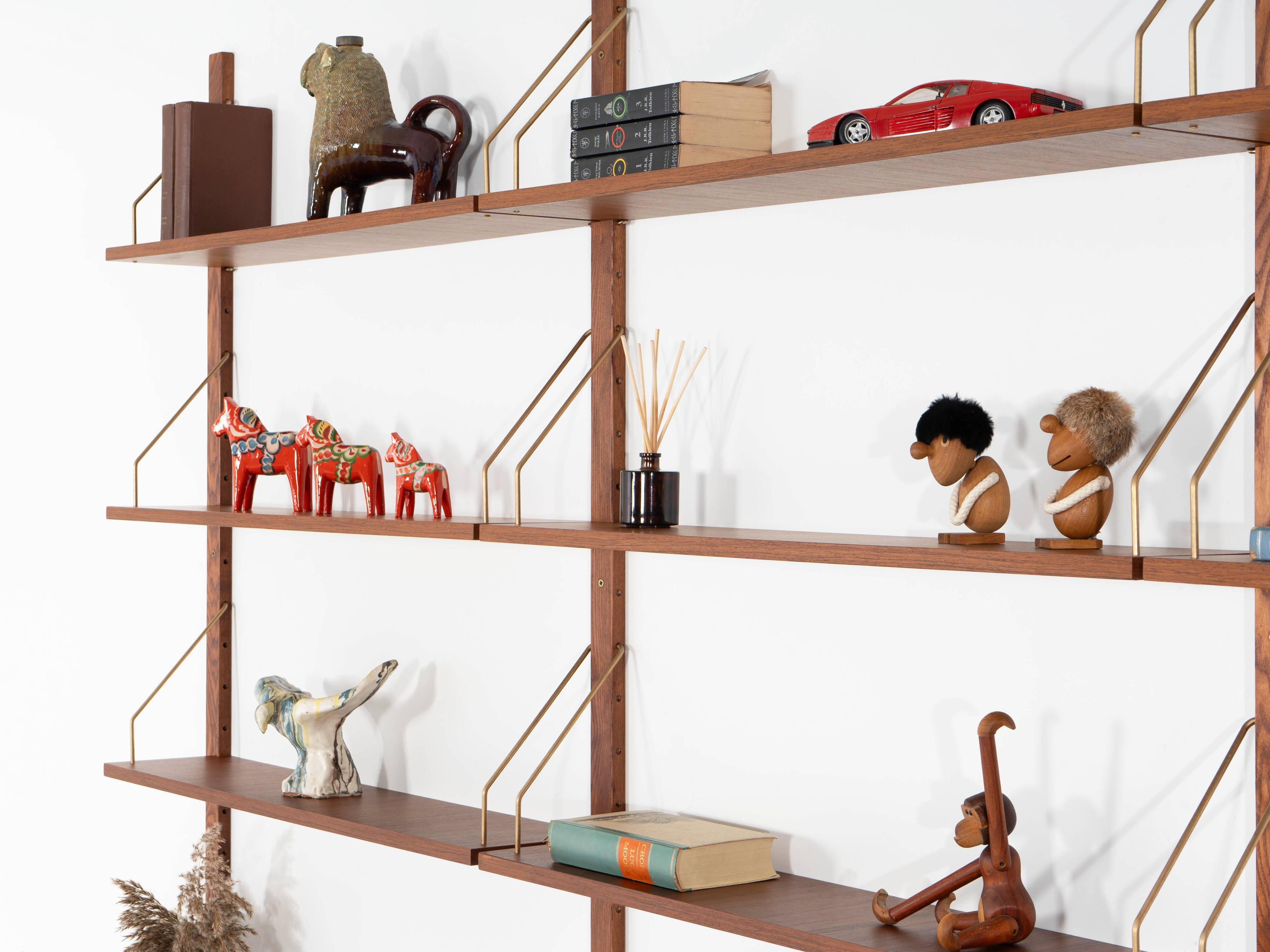 Teak modular shelving unit, Danish design, 1960s, designed by Rud Thygesen