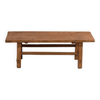 Antique elm coffee table – Primitive Chinese side table – circa 1900