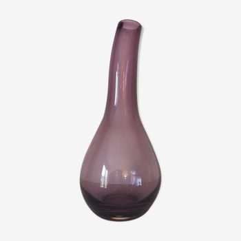 Glass vase irregular purple shape