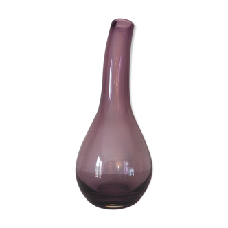 Glass vase irregular purple shape
