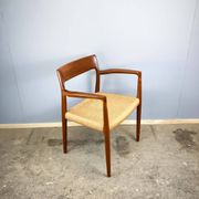 Danish armchair by Niels Otto Møller, teak and paper cord, 1960s