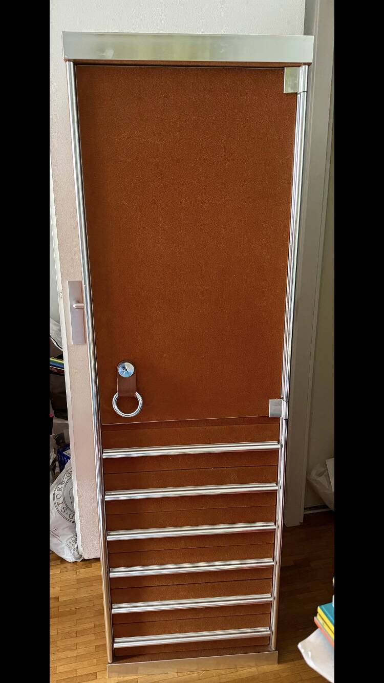 Guido Faleschini wardrobe for Hermès - 1970s - aluminium & felt