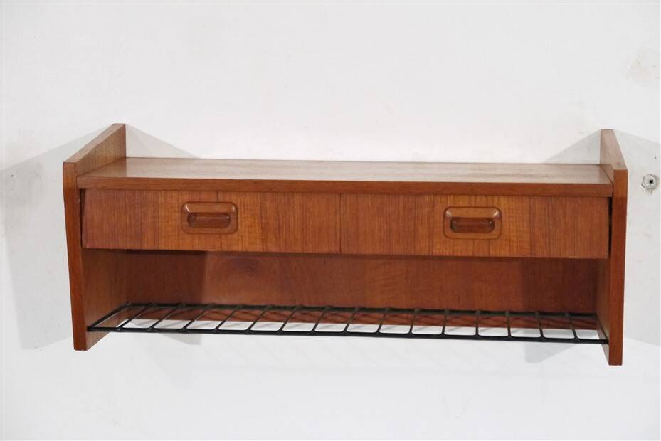 Vintage Scandinavian teak shelf 1960