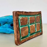 Sculpture of a Tang horse in turquoise blue earthenware