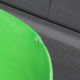 Set of 4 green Selene Magistretti chairs.