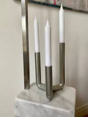 Henrik Preutz Ikea vintage silver candlestick candle holder