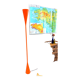 Hourglass floor lamp pop art vintage Mathias 80s orange diabolo