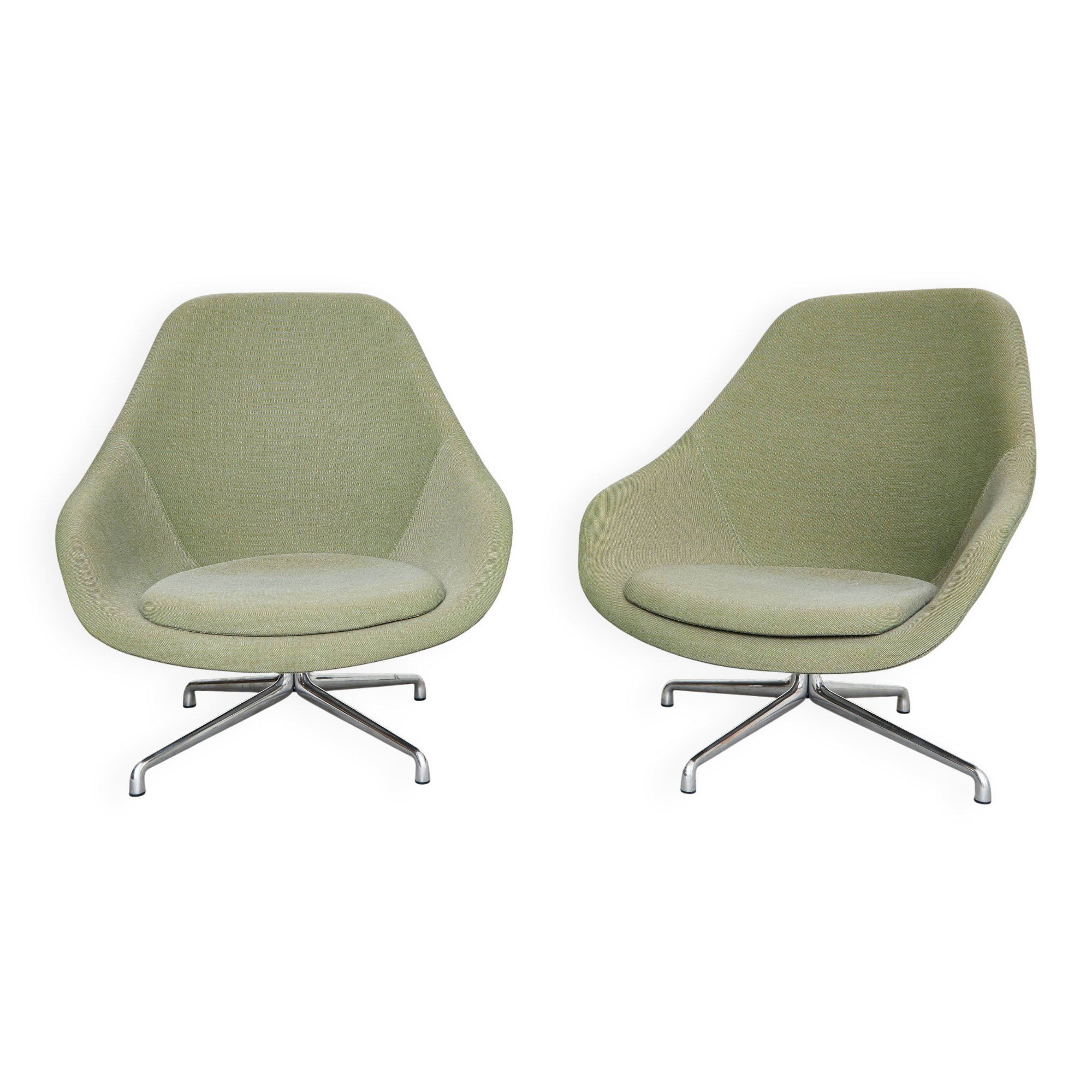 Paire de fauteuils lounge AAL 91 haut