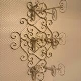 Vintage wrought iron coat rack