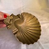 Plat coquillage en laiton vintage