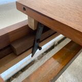 Scandinavian extendable table in teak 149/225x86cm vintage an60