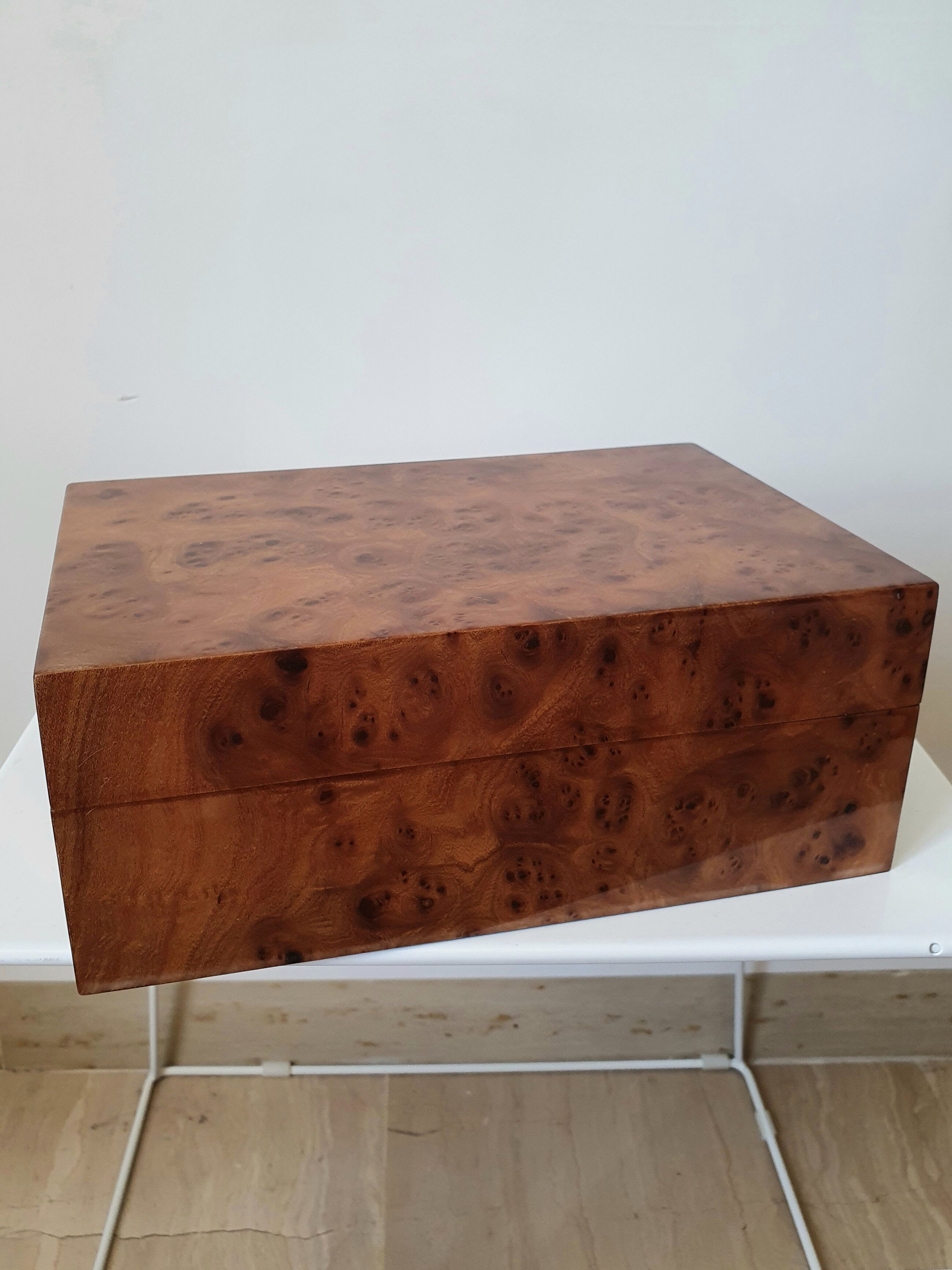 Cigar box magnifying glass wood