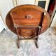 Harvestable winegrower's table in dark wood ⌀ 91 cm