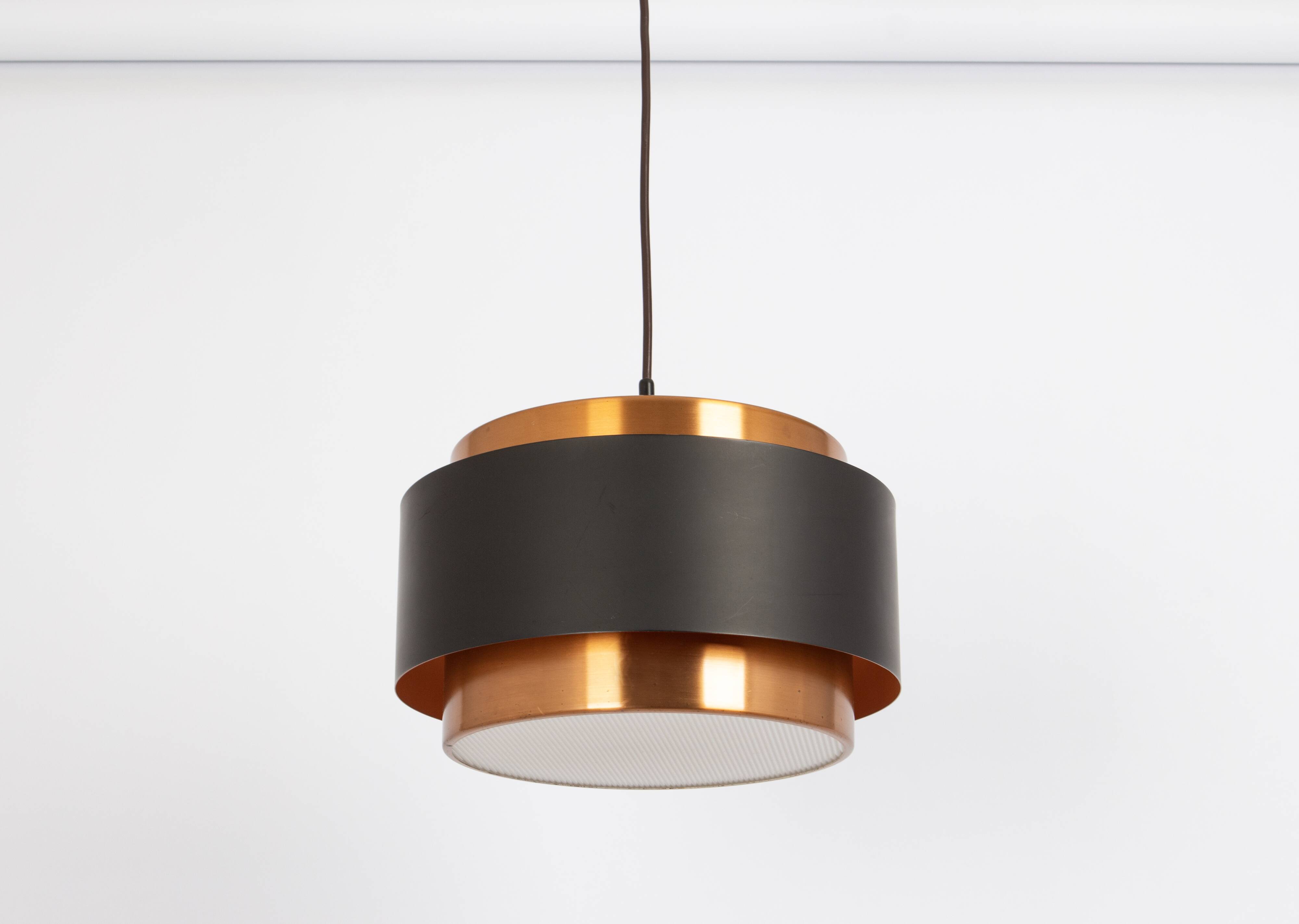 Jo Hammerborg copper Pendant Light - Juno -, for Fog & Morup, 1960s