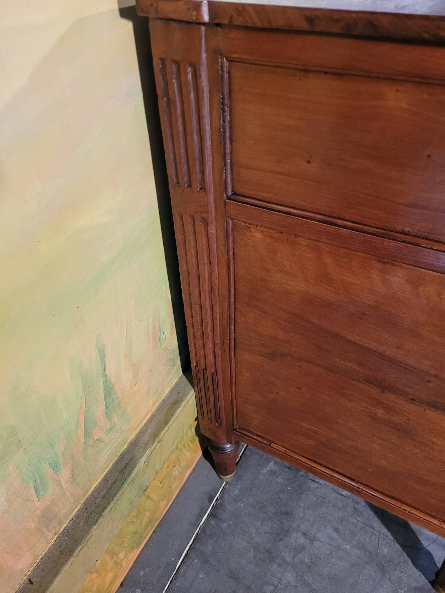 Small Louis XVI period chest of drawers in cherry wood