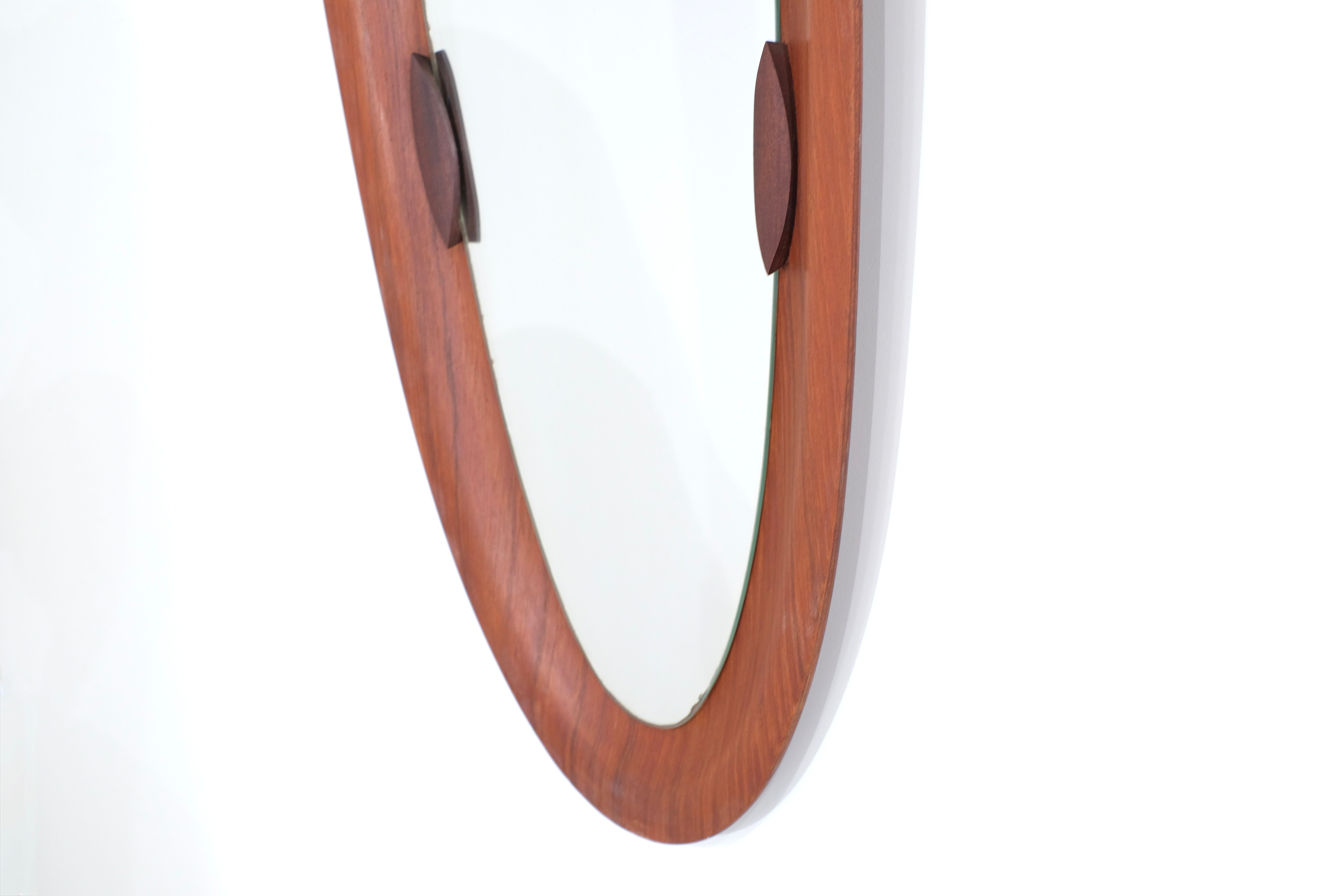 Wooden mirror, Italy - 1960s