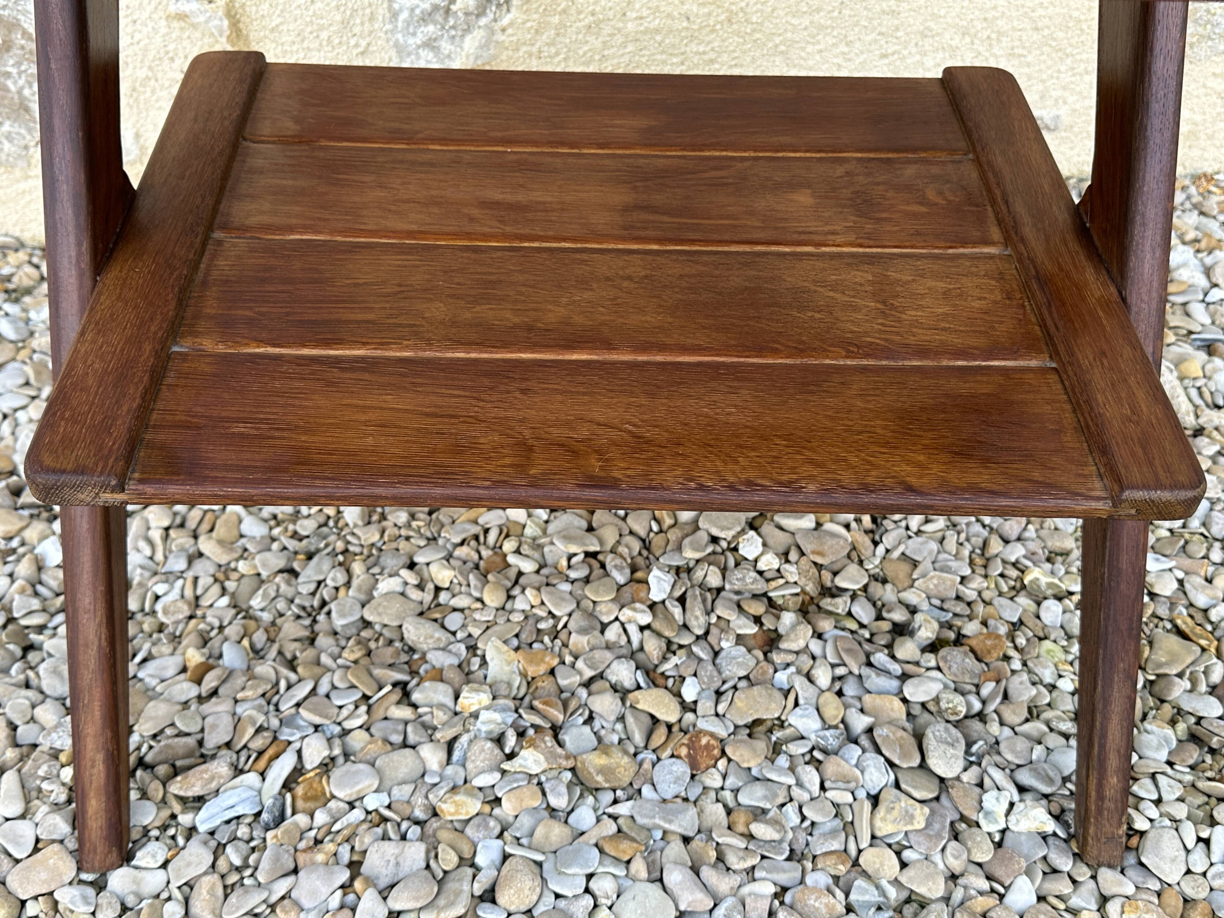 Vintage oak bedside table, 50s and 60s design