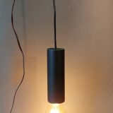 1950 pendant light in metal covered in vintage skaï.