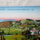 Ancienne grande photo panoramique colorisée années 30