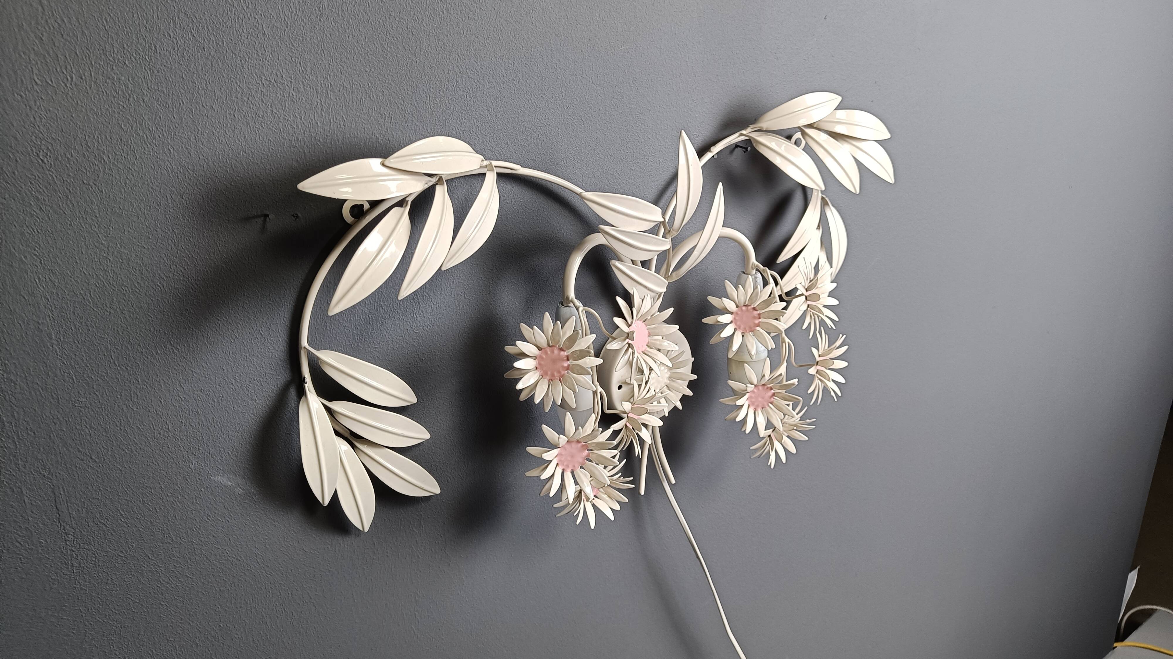 Vintage floral  wall lamp by Hans Kögl , 1970s