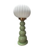 Lampe à poser vintage pastel globe plissé
