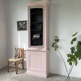 Vitrine haute rose poudrée