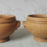 Vintage eared sandstone bowls