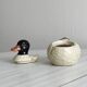 Duck mustard pot, kitchen decor, small jam pot.