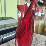 Murano's 3-colour crystal vase circa 1970