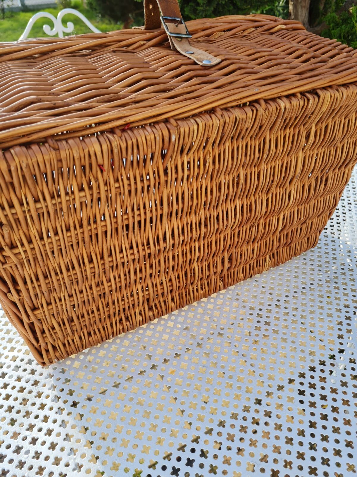 Wicker suitcase