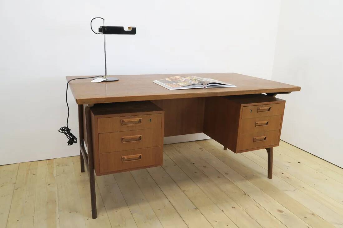 Teak desk with drawers, Denmark 1960