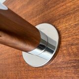 Vintage German ceiling lamp in chrome and glass from the space age by Motoko Ishii for Staff, 1970s.