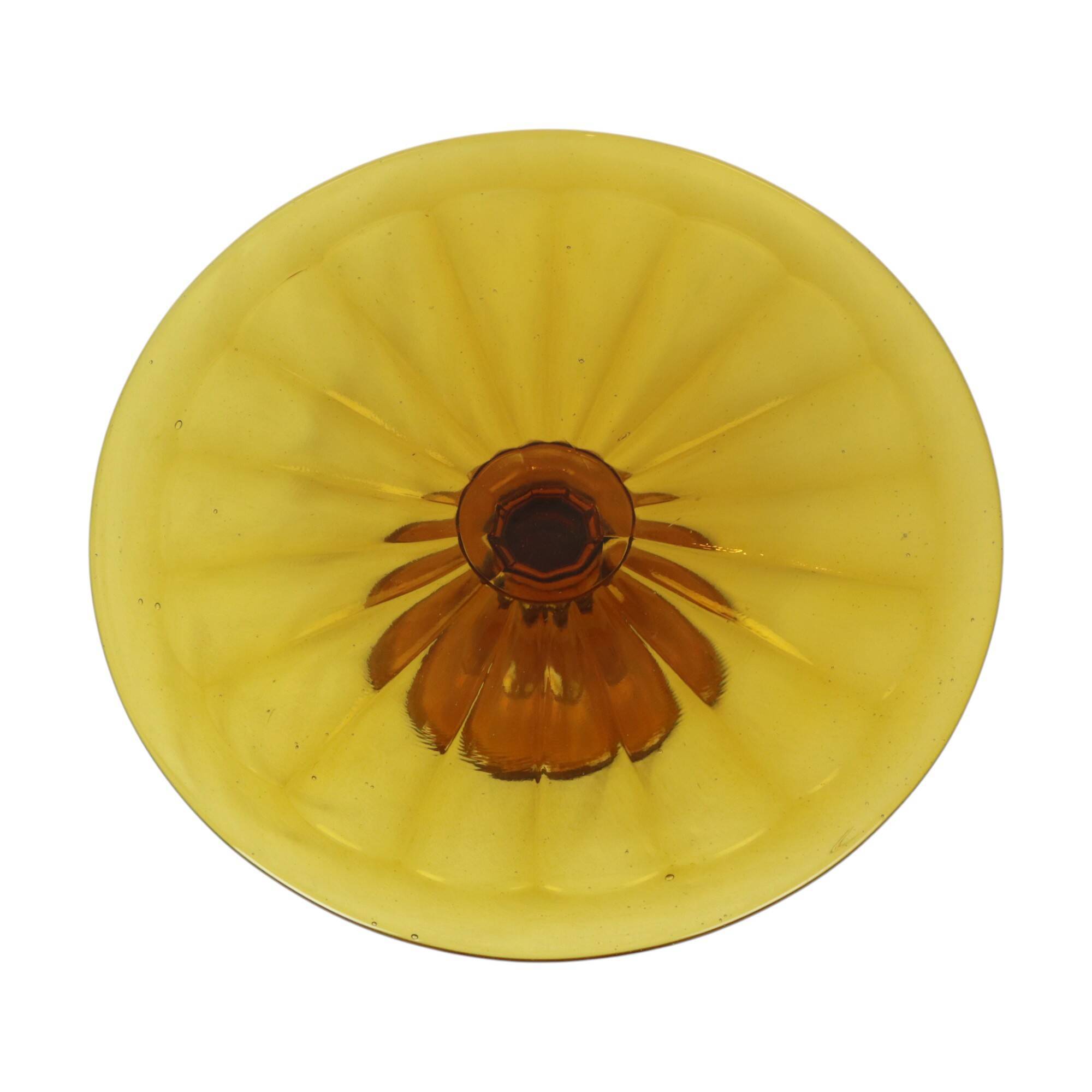 Amber Art Deco Cake Stand Pastry Dish Scailmont