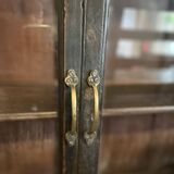Black lacquered teak display case