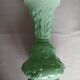 Lot de 2 vases en verre opalin vert clair SAINT LOUIS
