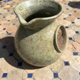 Vintage Vallauris ceramic pitcher with bark inclusions