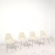 Ensemble de 4 chaises Eames en fibre de verre avec base en H pour Fehlbaum par Herman Miller
