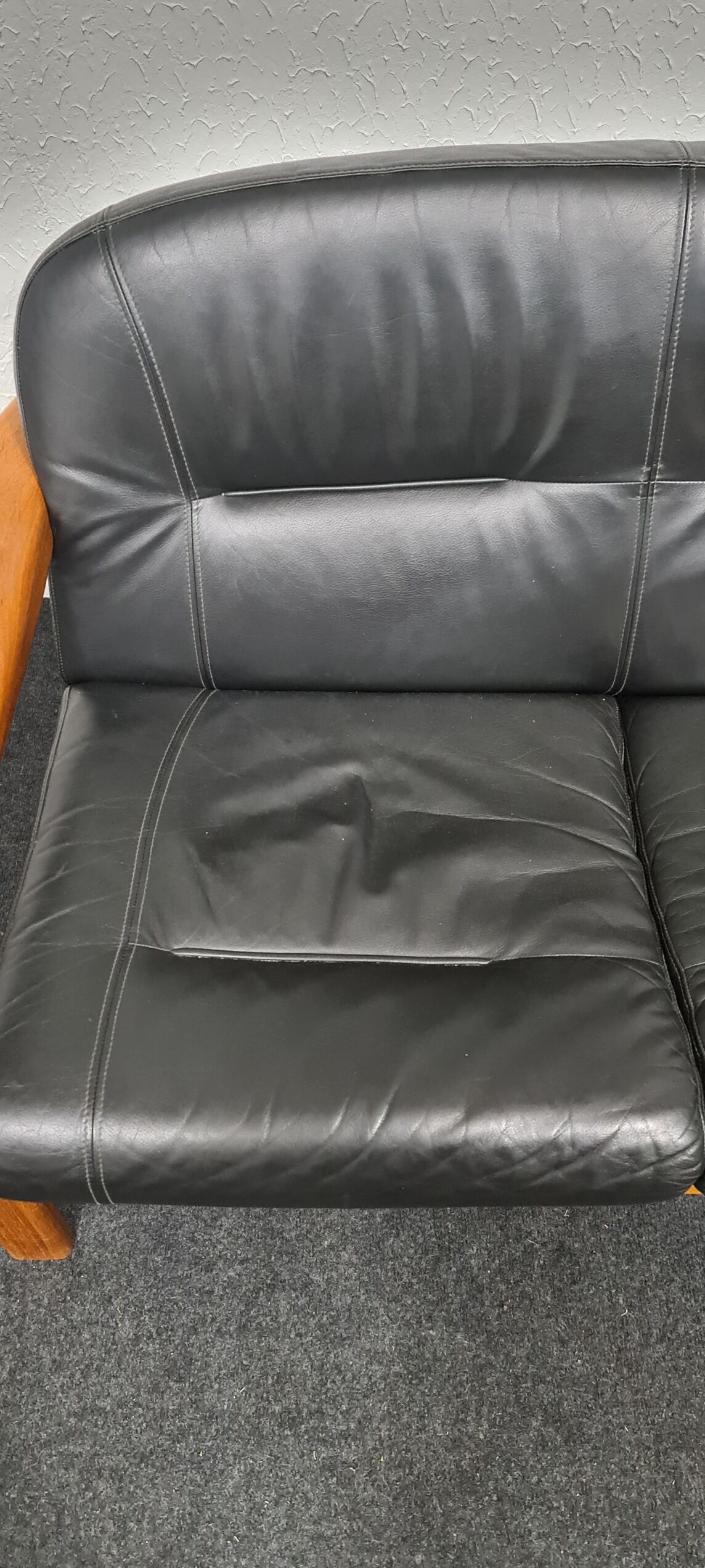 Vintage teak Danish design two seat sofa by Komfort Denmark