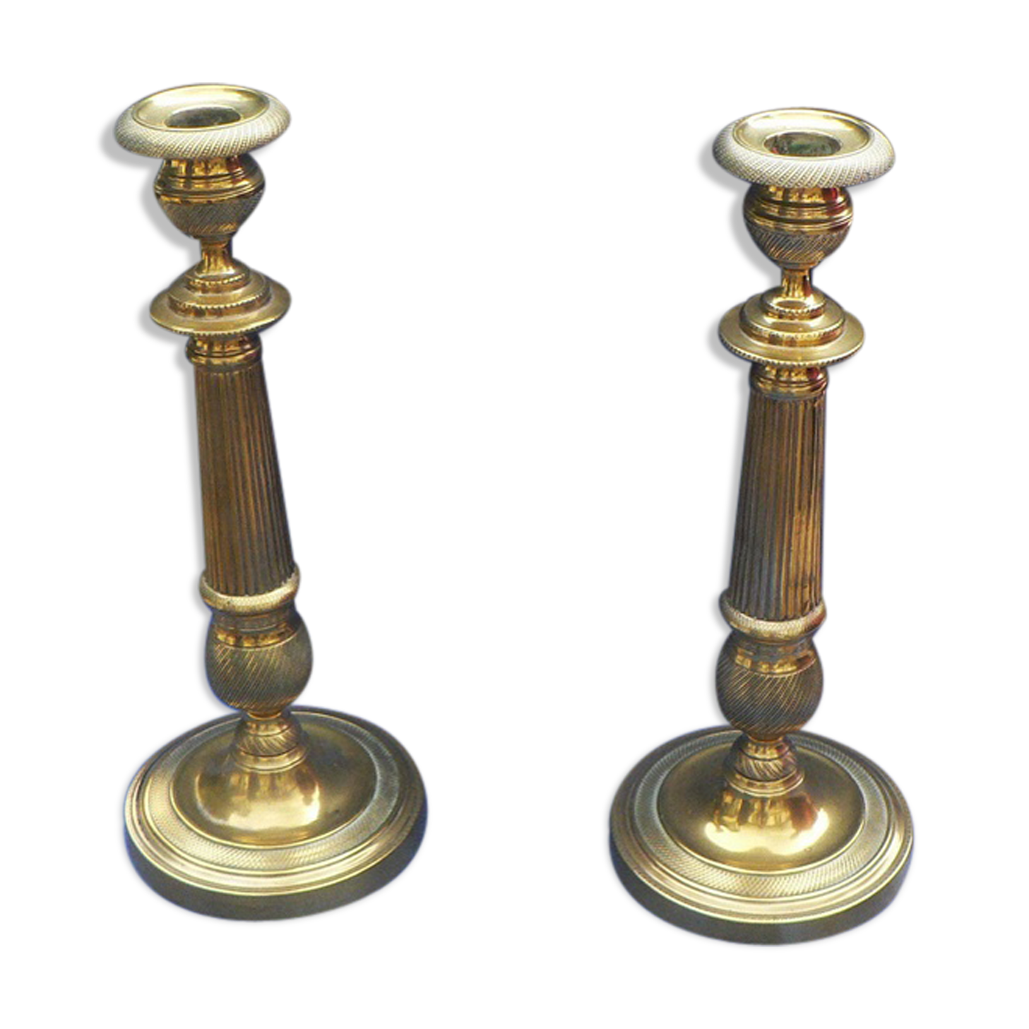 Pair of large candlesticks in the early 19th century